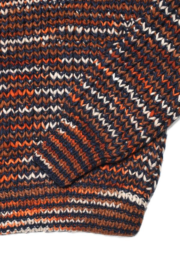 Chamula Mix Stripe Pullover - Dk. Navy Sweater M