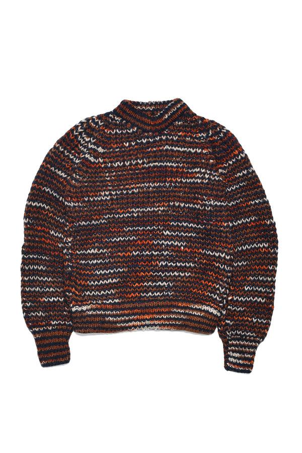 chamula Mix Stripe Pullover - Dk. Navy Sweater M