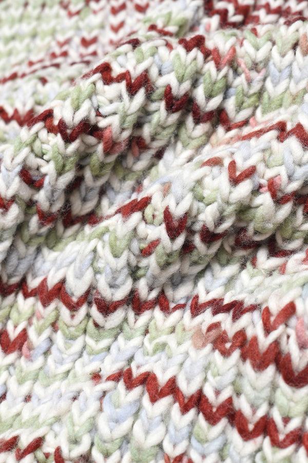 Chamula Mix Stripe Pullover - Ivory Sweater M