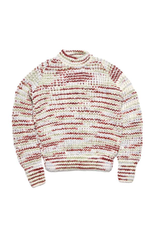 chamula Mix Stripe Pullover - Ivory Sweater M