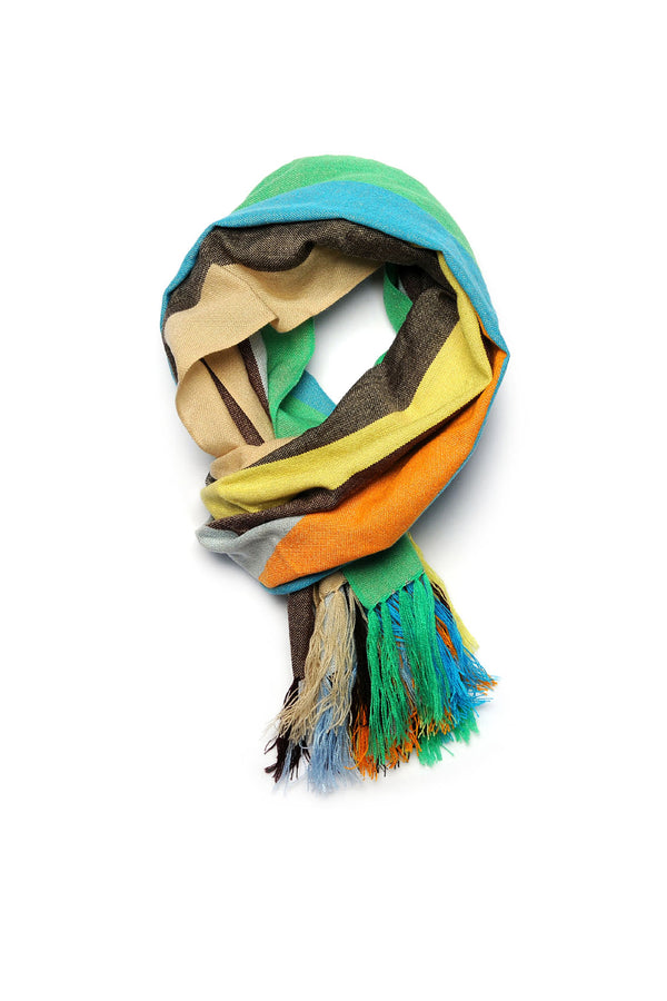 Chamula Narrow Muffler 8 Color Combi - Color 4 Scarf