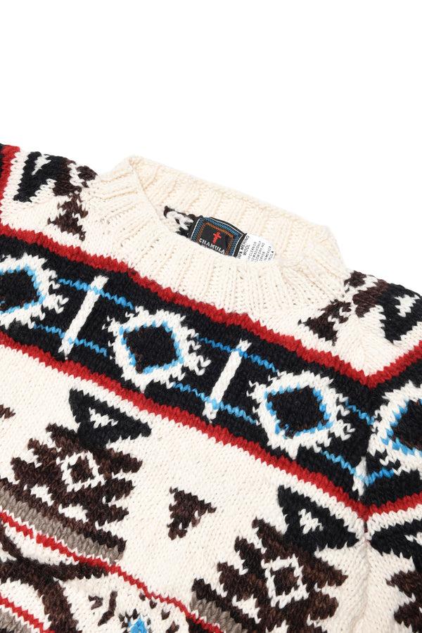 Chamula Navajo #1 Pullover - Ivory Sweater S