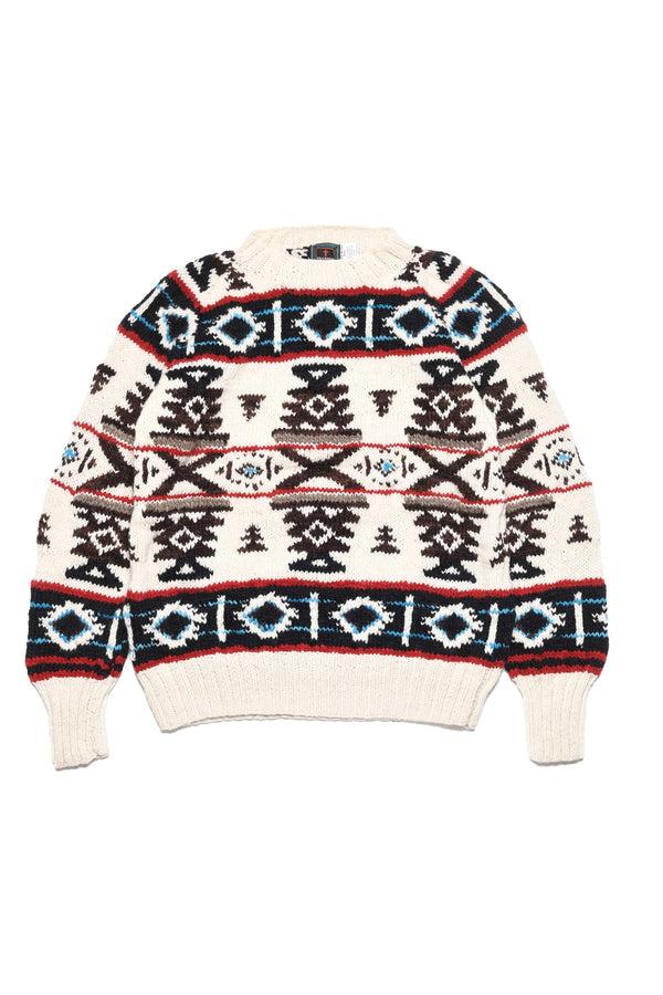 chamula Navajo #1 Pullover - Ivory Sweater S