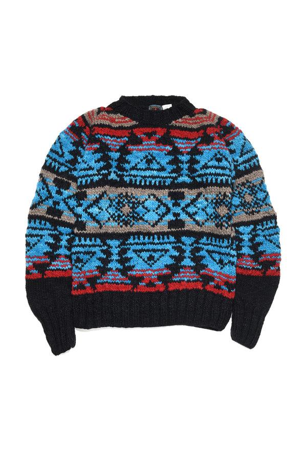 chamula Navajo #2 Pullover - Black Sweater M