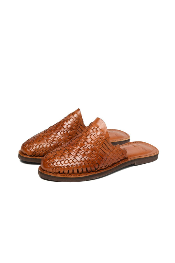Chamula Polanco Sandals Red Brown