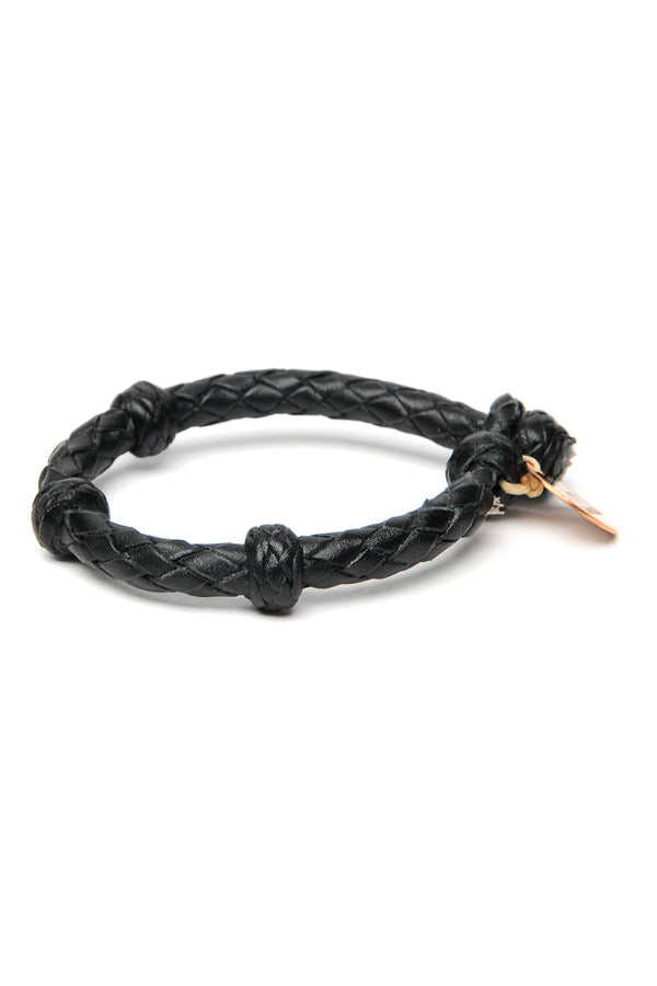 chamula Round Leather Bracelet - Black S