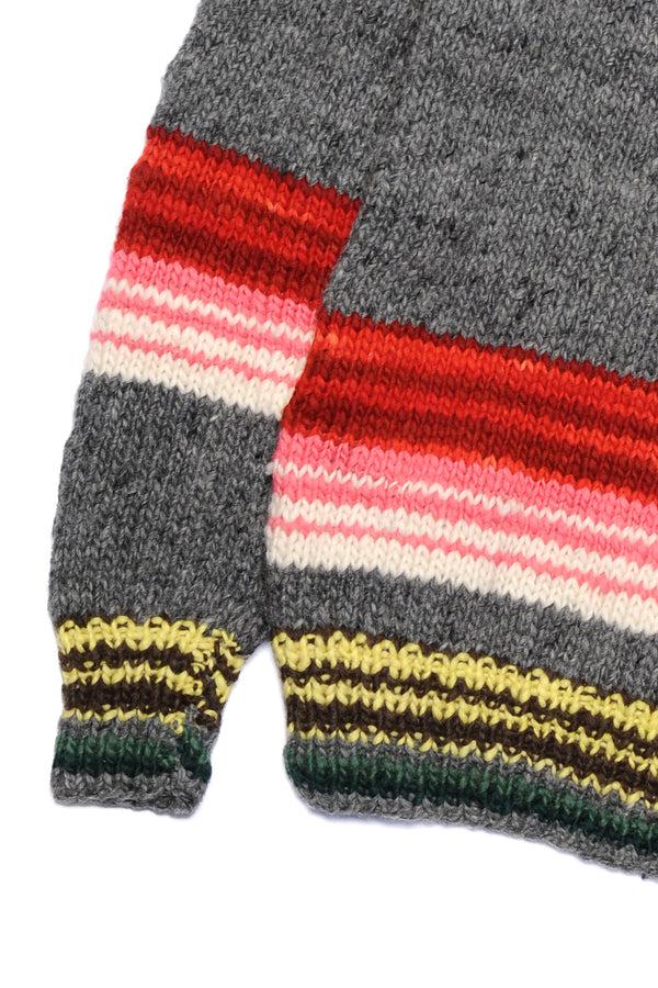 Chamula Serape Pullover - Grey Sweater S