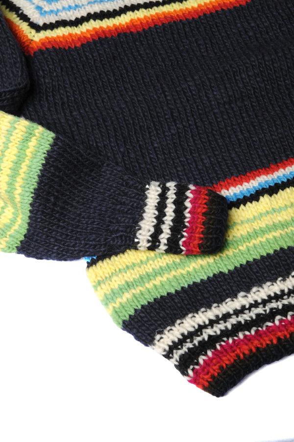 Chamula Serape Pullover - Navy Sweater S