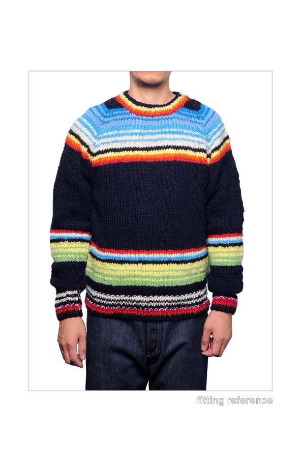 Chamula Serape Pullover - Navy Sweater S