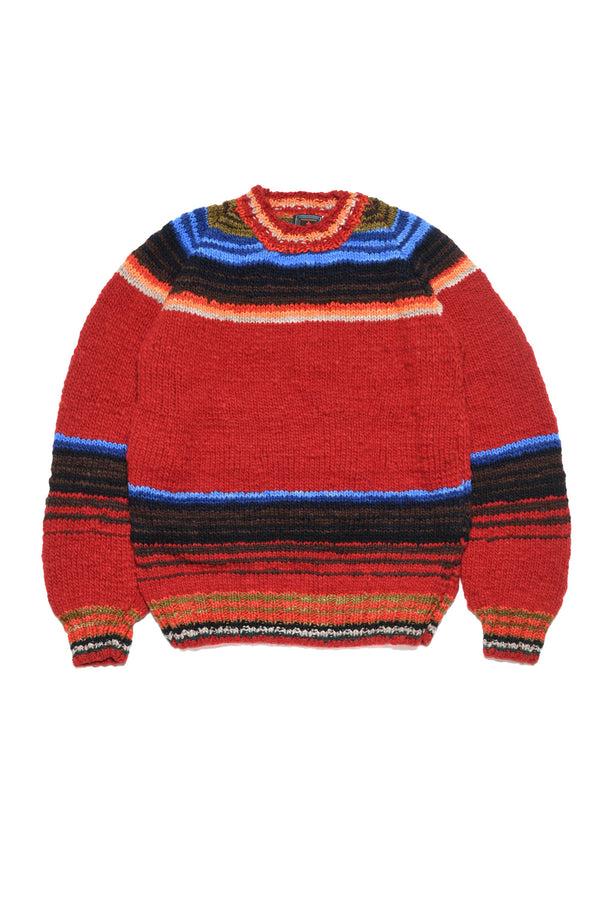chamula Serape Pullover - Red M