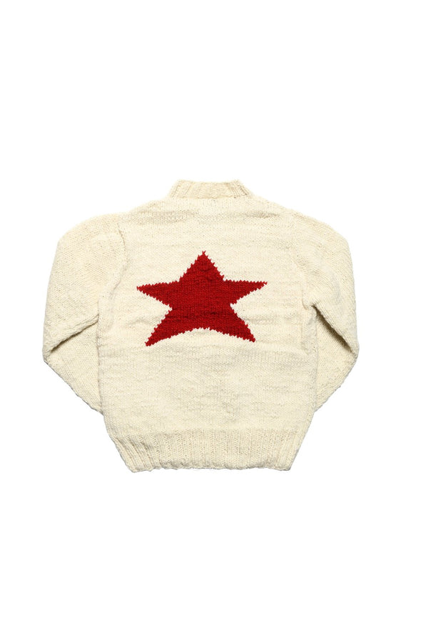 Chamula Star Pullover - Ivory X Red Sweater S