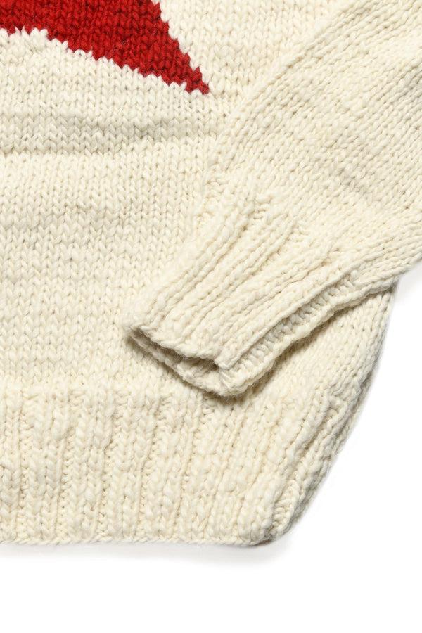 Chamula Star Pullover - Ivory X Red Sweater S