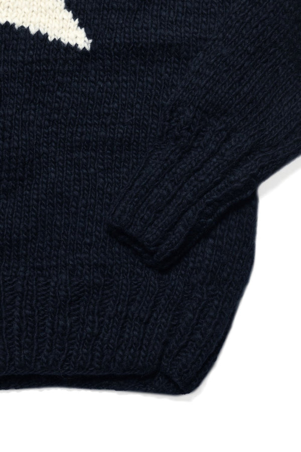 Chamula Star Pullover - Navy X Ivory Sweater S
