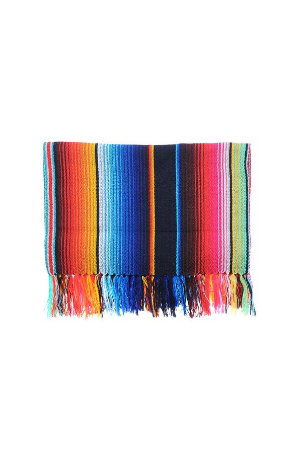 chamula Wide Serape Muffler - Navy #1 Scarf