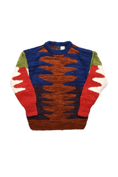 chamula Wiggly Pullover - Red Rust Clothing M