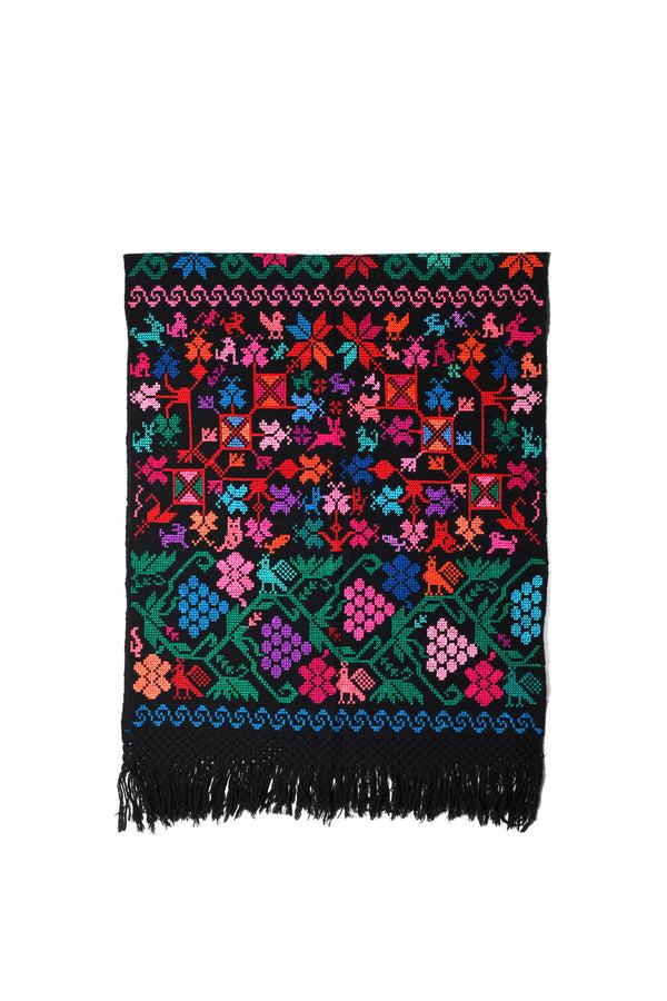 Chamula Embroidery Shawl - Arbol De La Vida (Tree Of Life) C Scarf