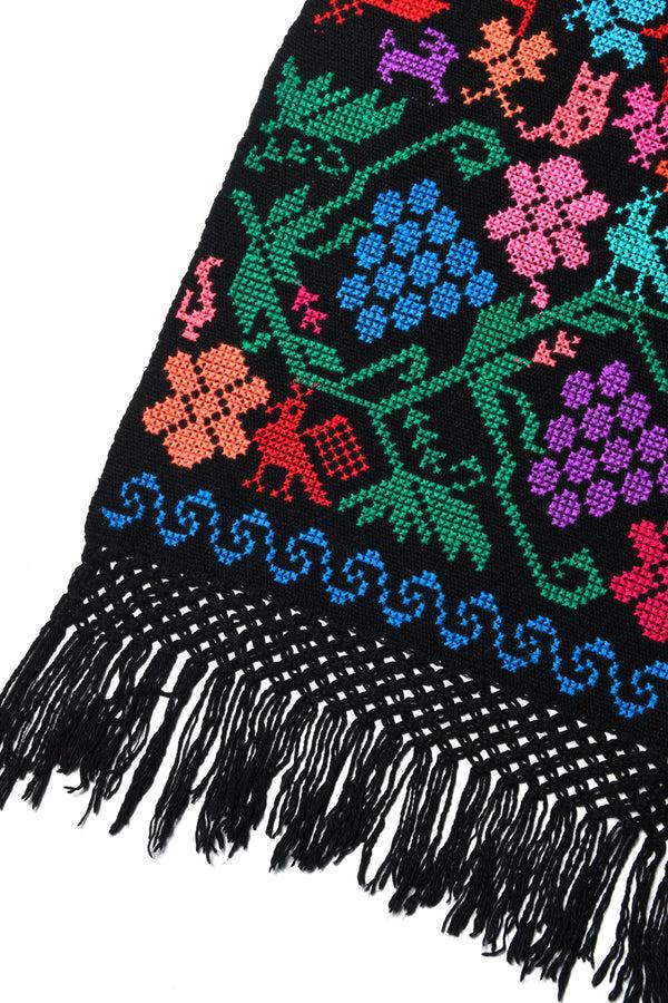 Chamula Embroidery Shawl - Arbol De La Vida (Tree Of Life) C Scarf