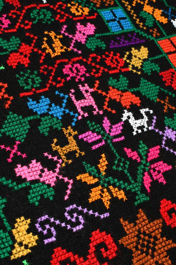 Chamula Embroidery Shawl - Arbol De La Vida (Tree Of Life) E Scarf