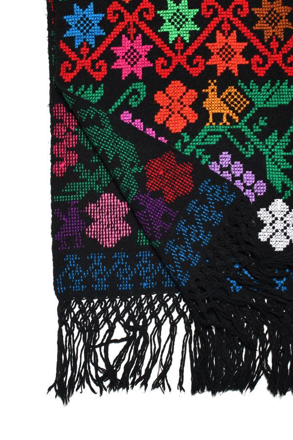 Chamula Embroidery Shawl - Arbol De La Vida (Tree Of Life) E Scarf