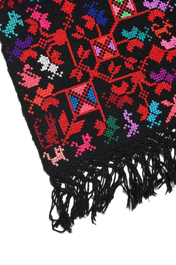 Chamula Embroidery Shawl - Arbol De La Vida (Tree Of Life) F Scarf