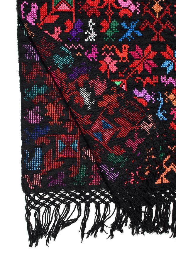 Chamula Embroidery Shawl - Arbol De La Vida (Tree Of Life) F Scarf