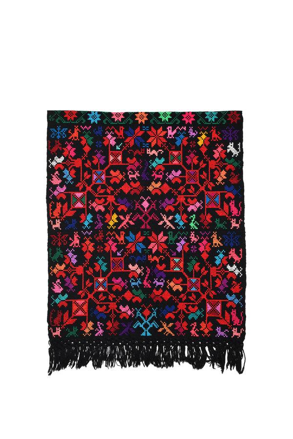 chamula Embroidery Shawl - Arbol De La Vida (Tree of Life) G Scarf