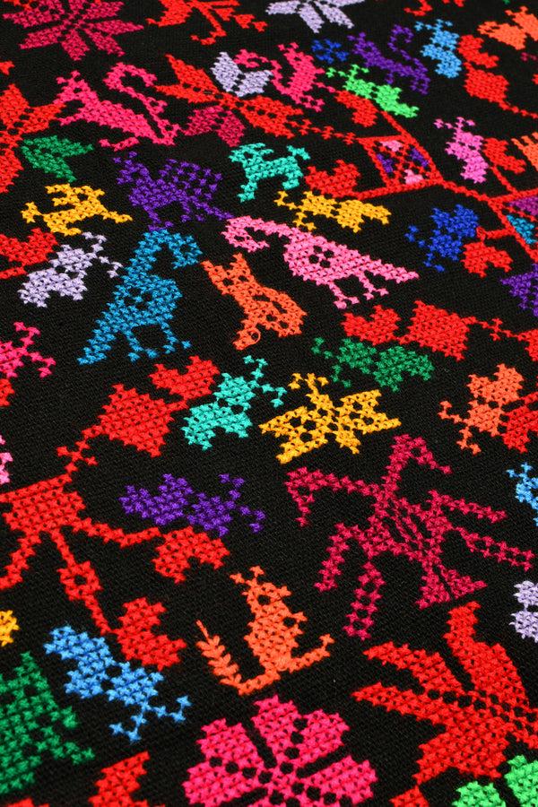 Chamula Embroidery Shawl - Arbol De La Vida (Tree Of Life) H Scarf