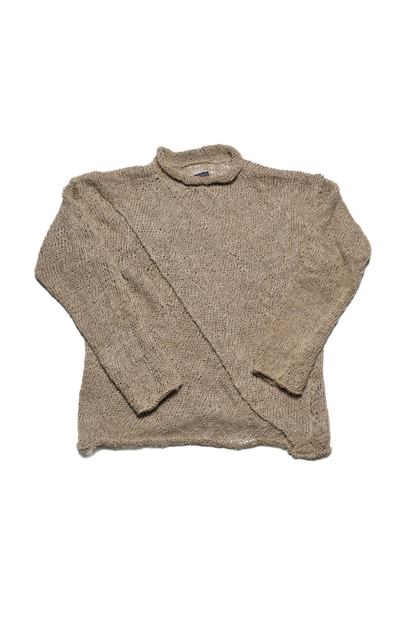 chamula L/S Stockinette Pullover - Natural Linen Sweater S