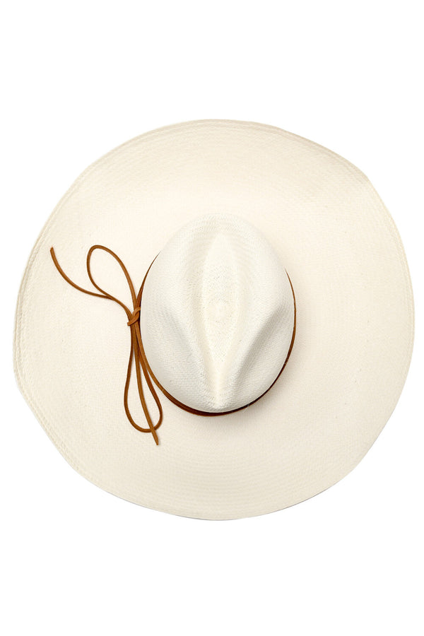 Chamula Llano Cuenca Fedora Ala Grande - Blanco Hats 56