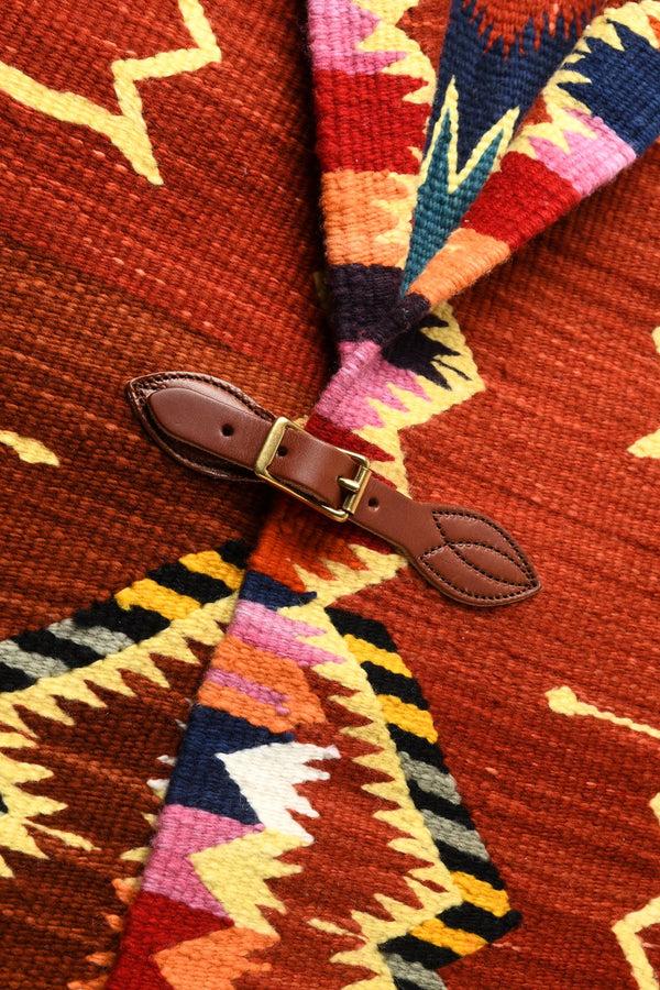 Chamula Merino Wool Blanket Poncho Antique Star - Royal Poncho