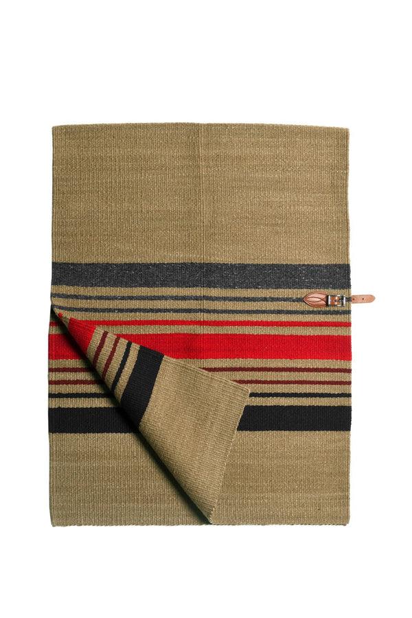 Chamula Merino Wool Blanket Poncho - Dk. Beige Multi Poncho