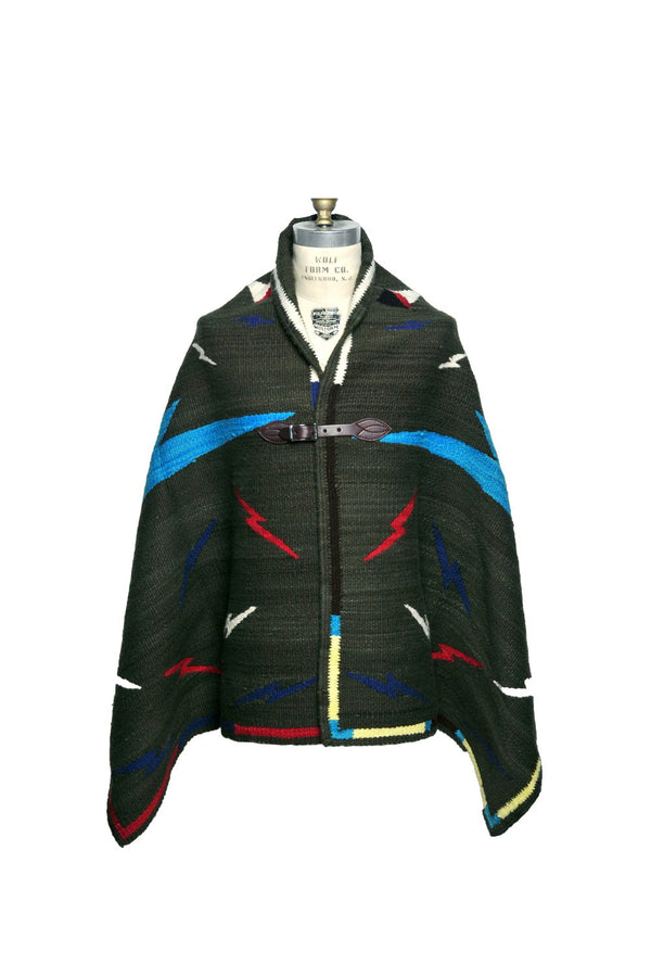 chamula Merino Wool Blanket Poncho - Thunderbird Poncho
