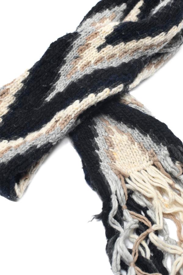 Chamula Merino Wool Muffler Design B - Natural Heather Scarf