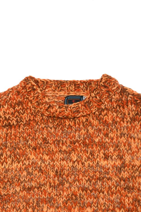 Chamula Mix Heather Crewneck Pullover - Dk. Orange Mix Sweater S