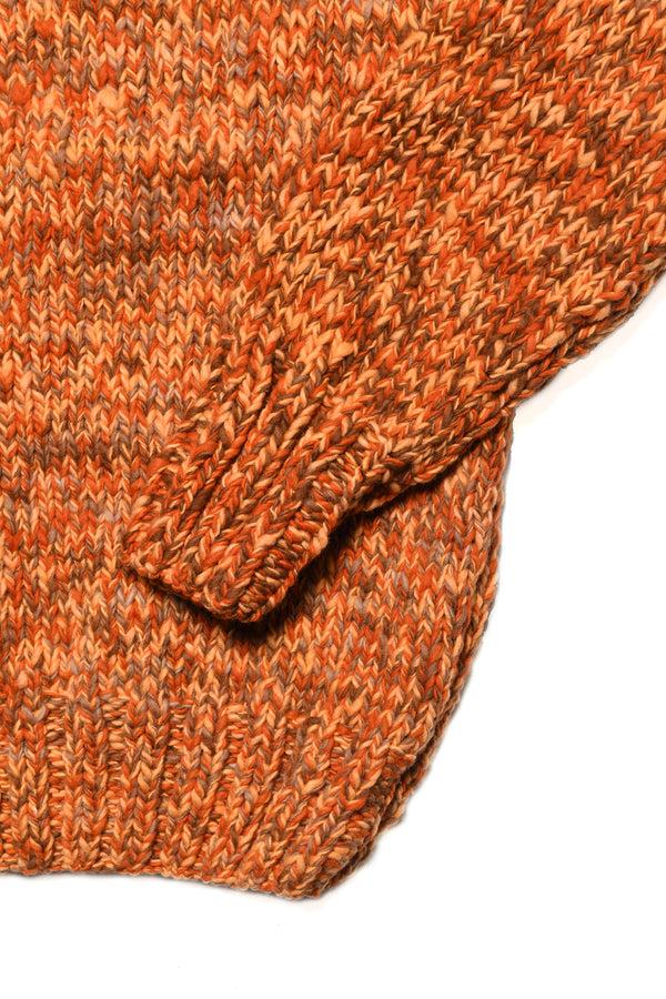 Chamula Mix Heather Crewneck Pullover - Dk. Orange Mix Sweater S