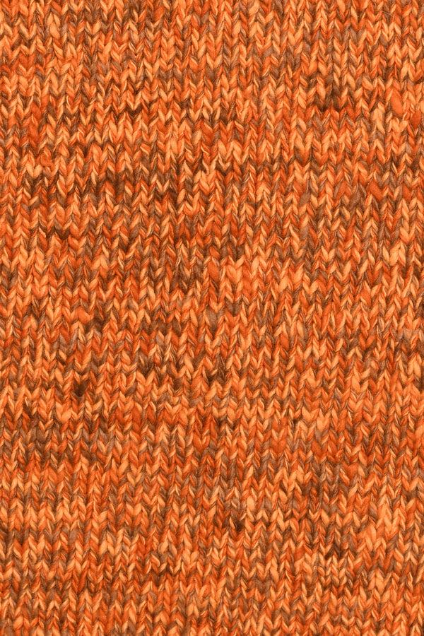 Chamula Mix Heather Zipper Cardigan - Dk. Orange Mix Sweater S