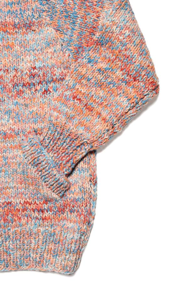 Chamula Mix Heather Zipper Cardigan - Heather Med Turq Mix Sweater S