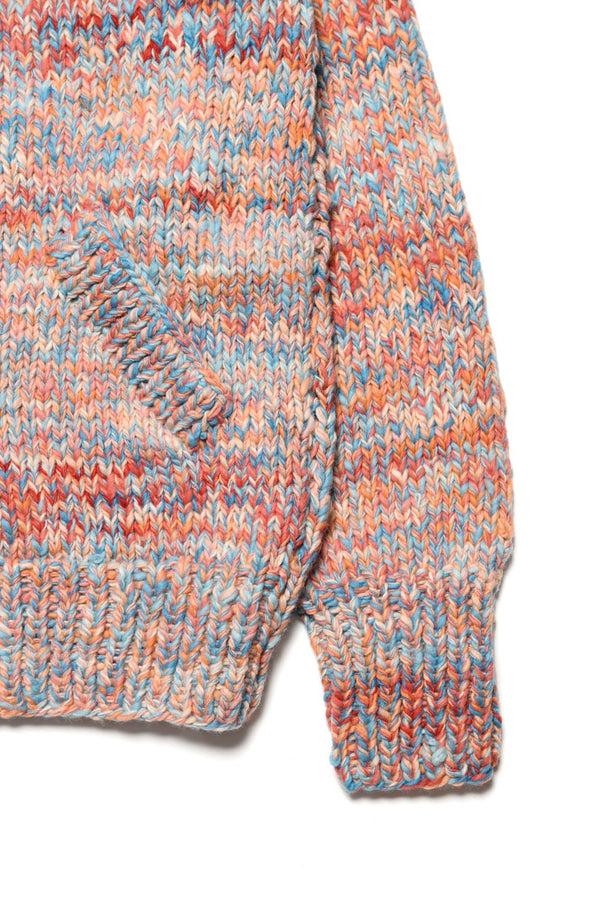 Chamula Mix Heather Zipper Cardigan - Heather Med Turq Mix Sweater S