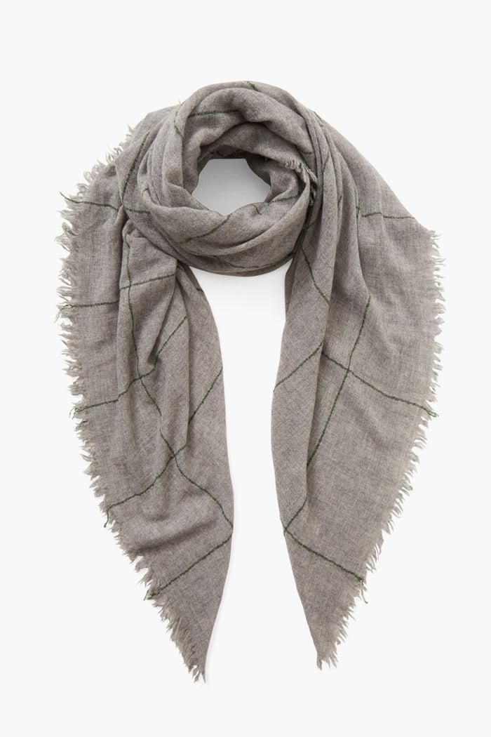 chan luu 100% Cashmere Scarf Greener Pastures Windowpane Scarves