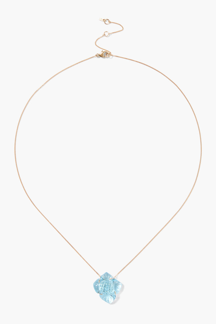 Chan Luu 14k Gardenia Necklace Blue Topaz Necklaces