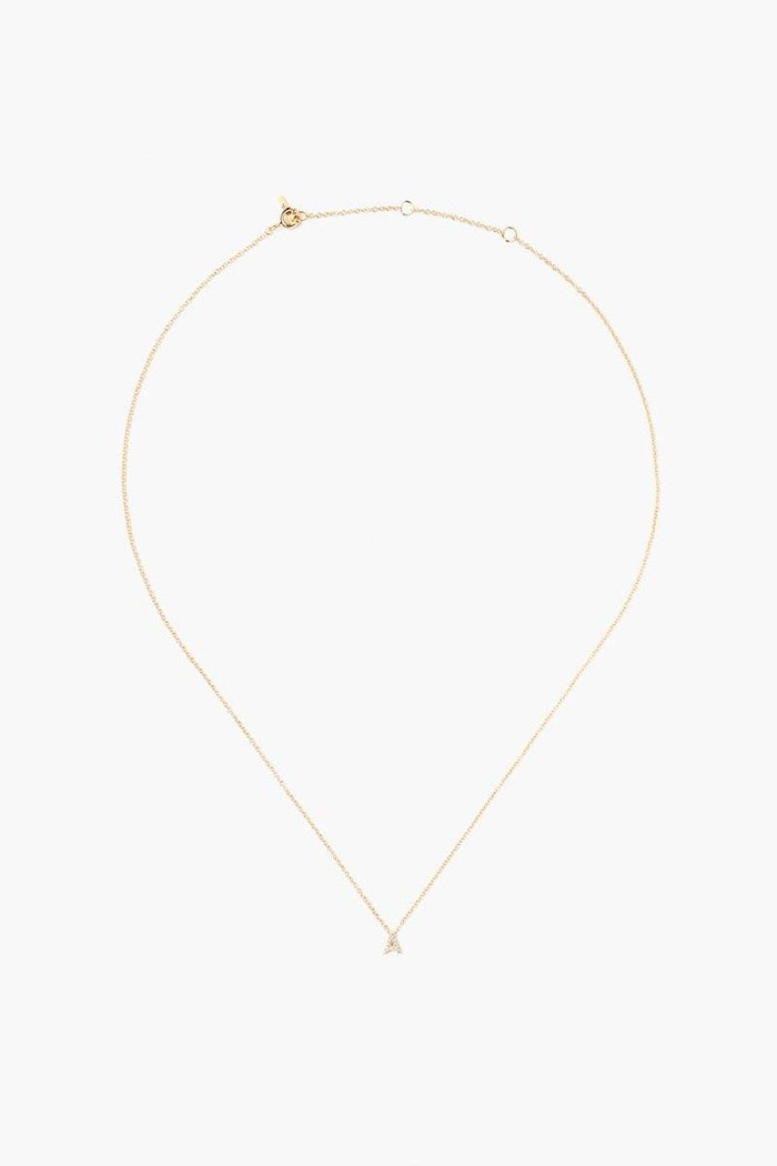 Chan Luu 14k Gold And White Diamond Initial Necklace Necklaces