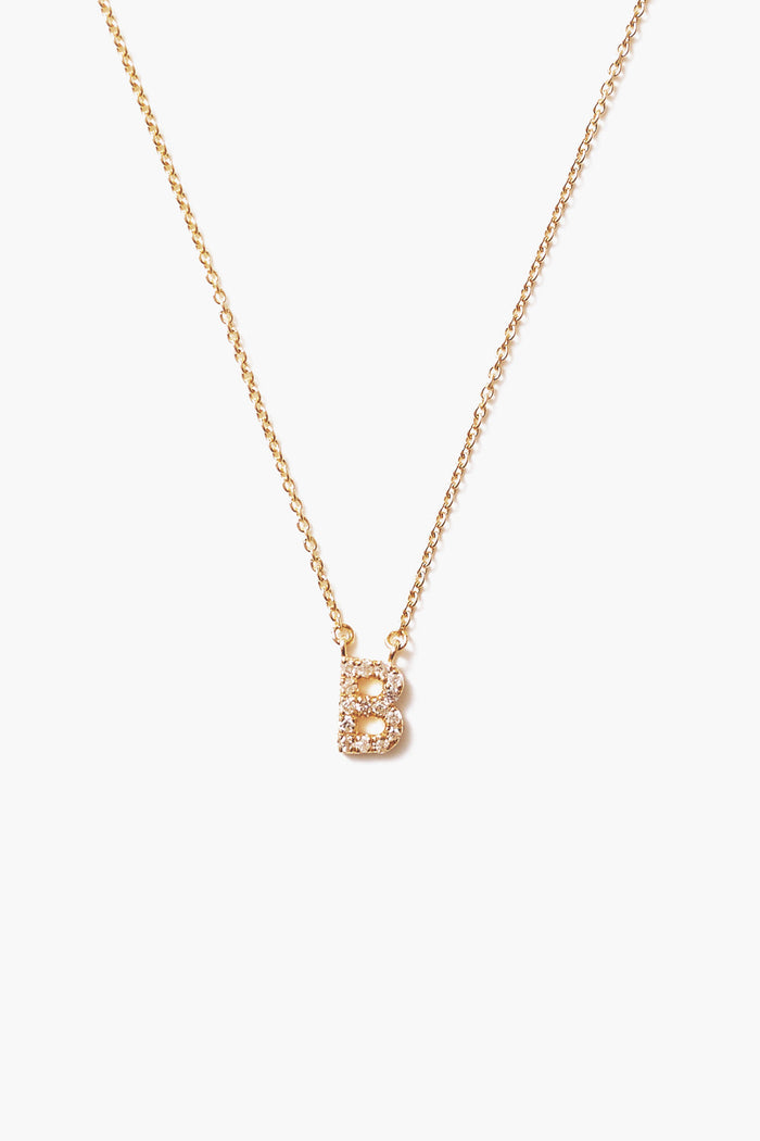 Chan Luu 14k Gold And White Diamond Initial Necklace Necklaces
