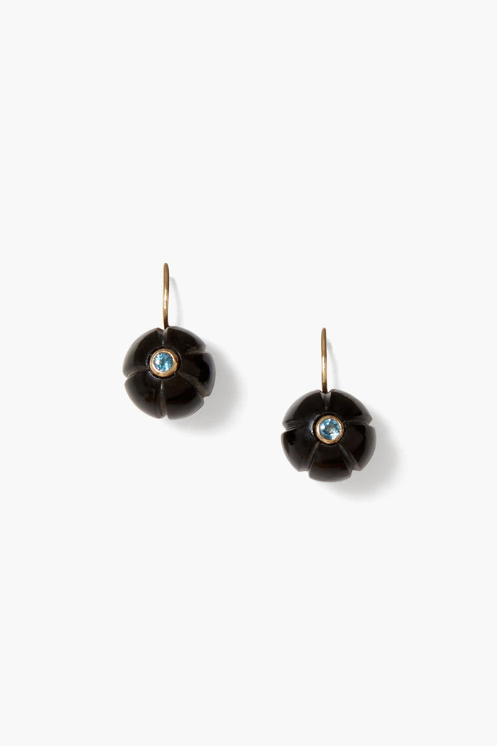 chan luu 14k Pumpkin Earrings Maxi Black Horn Earrings