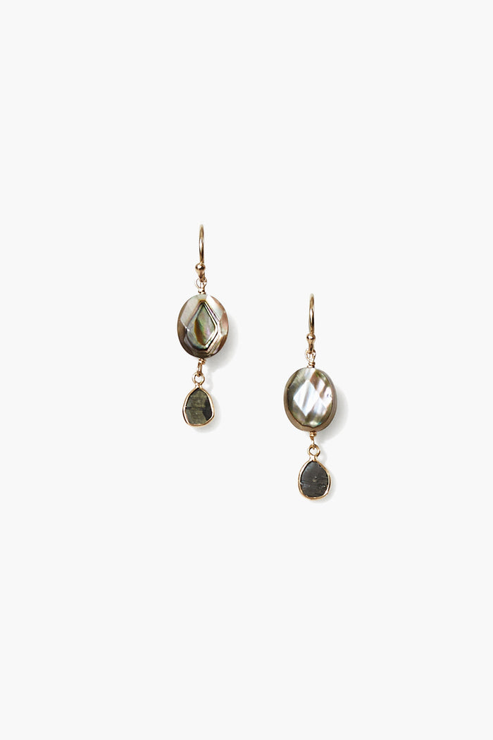 chan luu 14k Rabat Drop Earrings Abalone Mix Earrings