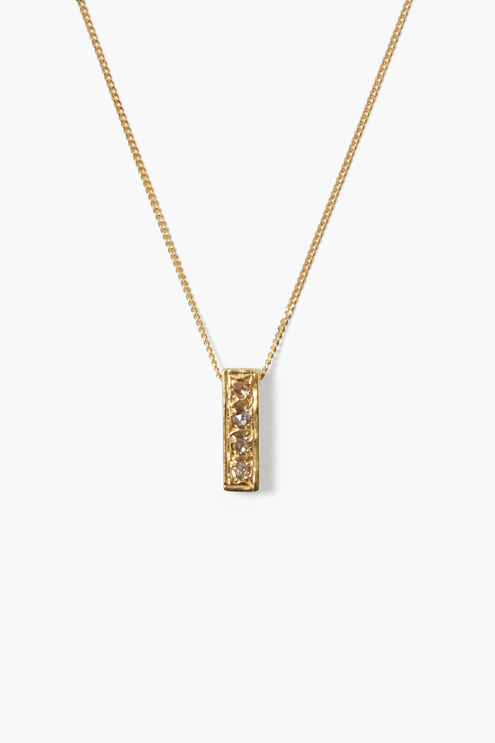 chan luu Bar Diamond Necklace Yellow Gold Necklaces