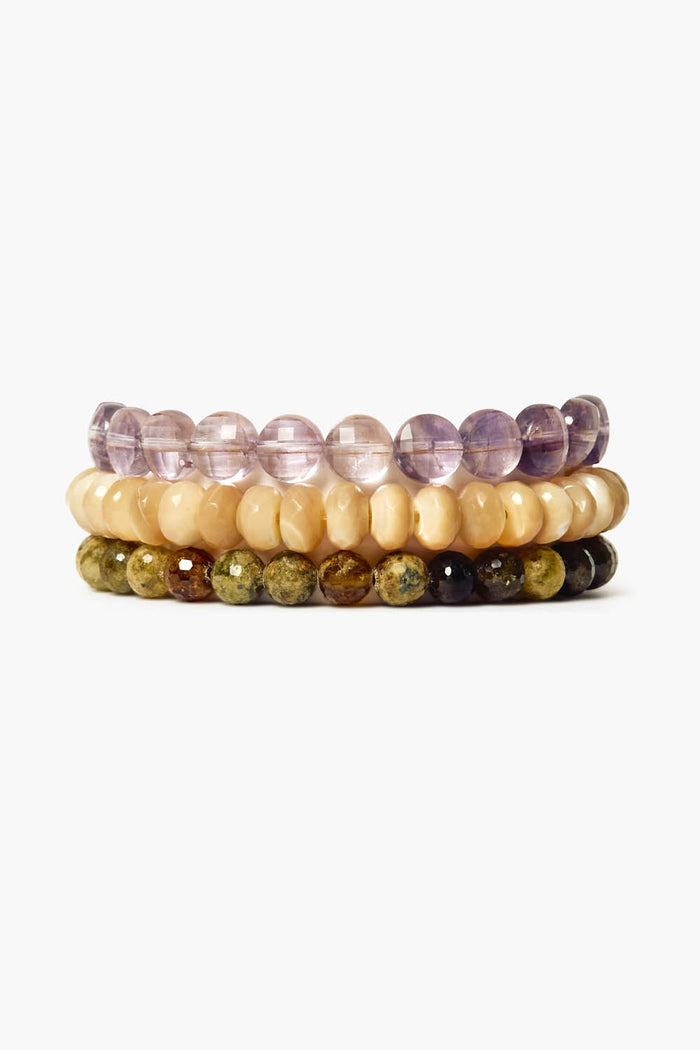 chan luu Boreal Bracelet Set Amethyst Mix Bracelets