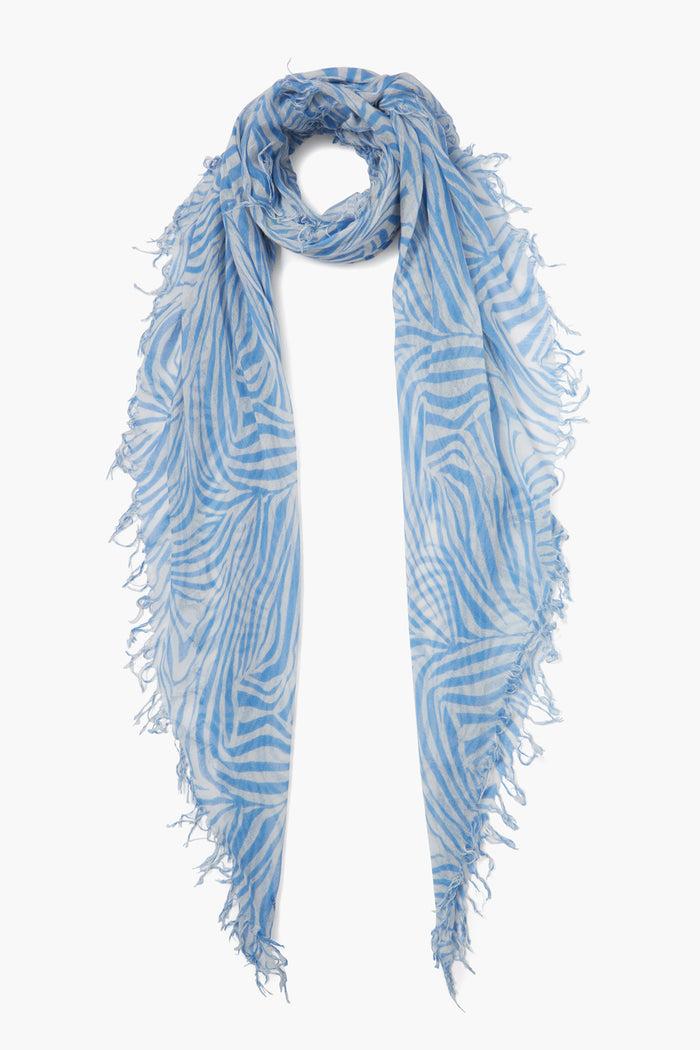 chan luu Cashmere and Silk Scarf Baby Blue Zebra Scarves