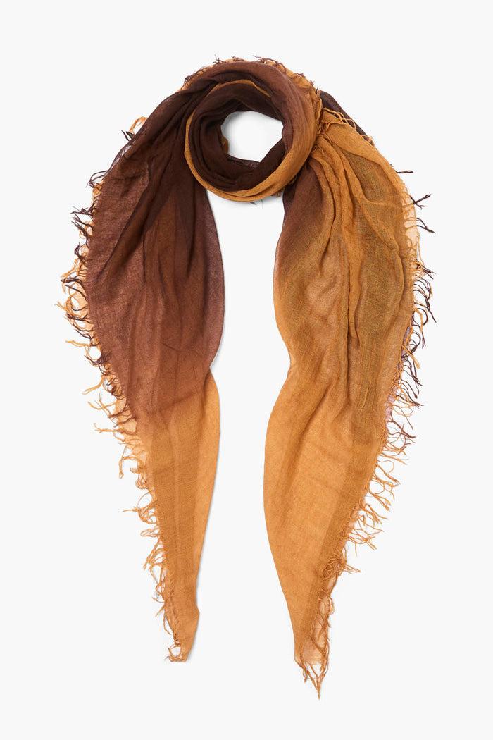 chan luu Cashmere and Silk Scarf Butterscotch Dip Dyed Scarves