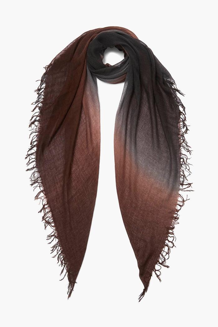 chan luu Cashmere and Silk Scarf Espresso Dip Dyed Scarves