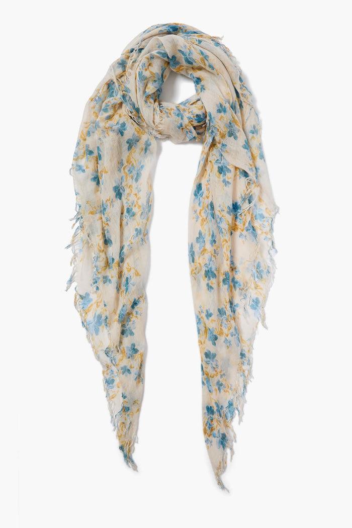 chan luu Cashmere and Silk Scarf Lagoon Floral Scarves